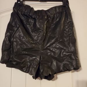 Forever 21 3X Black Faux Leather Shorts